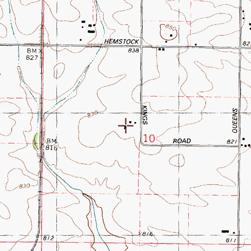 Topographic Map of Kenar Farms, IL