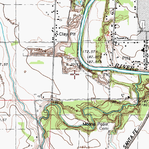 Topographic Map of Streator Area Landfill, IL