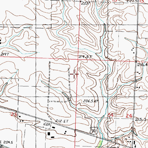 Topographic Map of Prairie Hill Recycling and Disposal Facility, IL