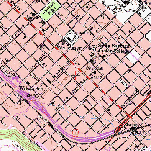 Topographic Map of New Covenant Worship Center, CA