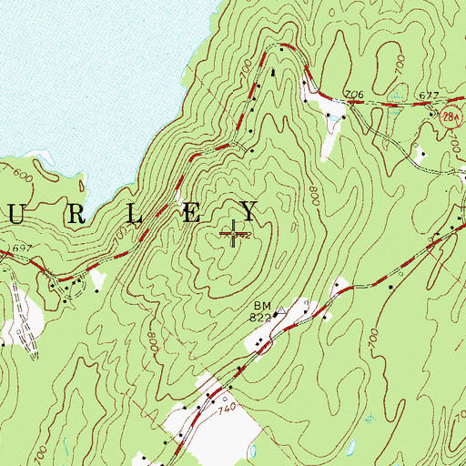 Topographic Map of Ashokan Ridge, NY