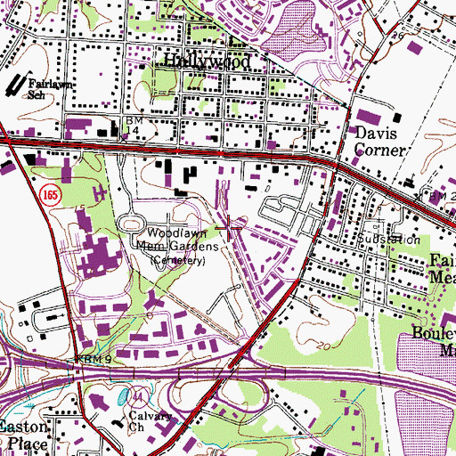 Topographic Map of Newtown Creek, VA