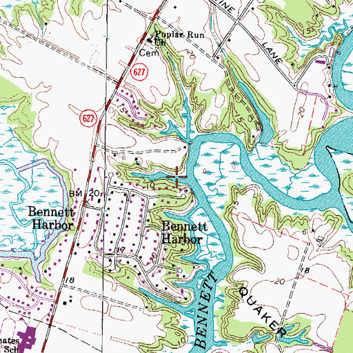 Topographic Map of Old Wharf Cove, VA