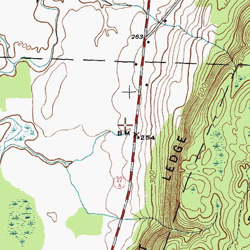 Topographic Map of Claycreek Farm, VT