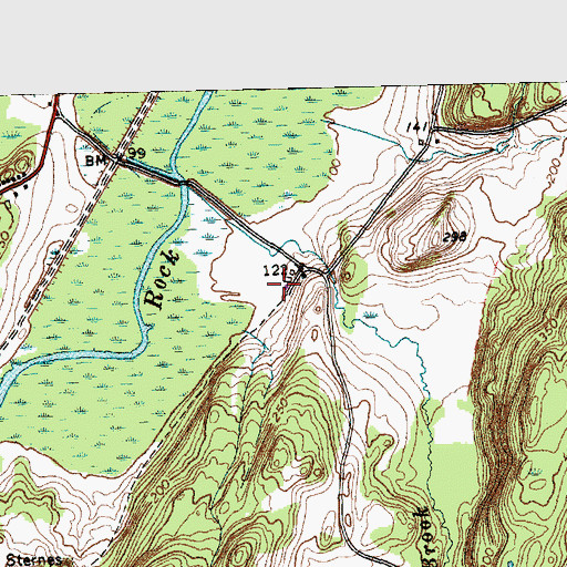 Topographic Map of De La Bruere Dairy, VT