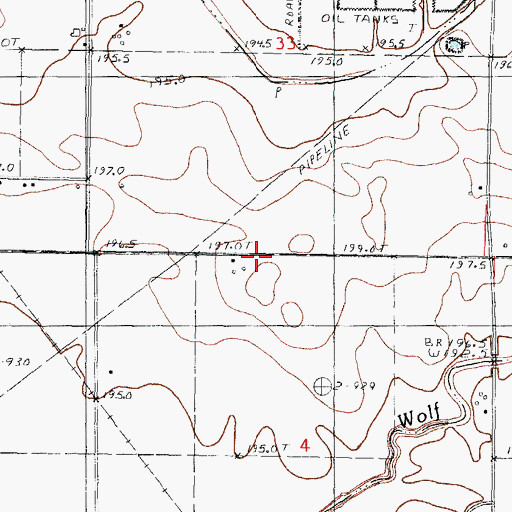 Topographic Map of Livingston Landfill, IL