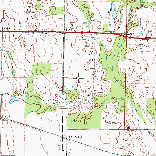 Topographic Map of Sumner Landfill, IL
