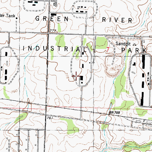 Topographic Map of Lee County Landfill, IL