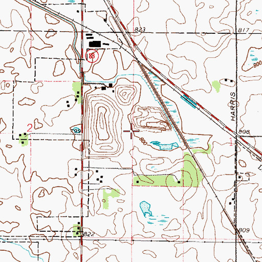 Topographic Map of Countryside Landfill, IL