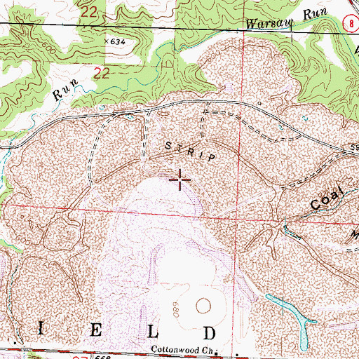 Topographic Map of Peoria City - County Landfill, IL