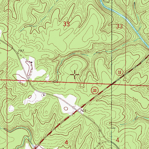 Topographic Map of Haricon (historical), AL