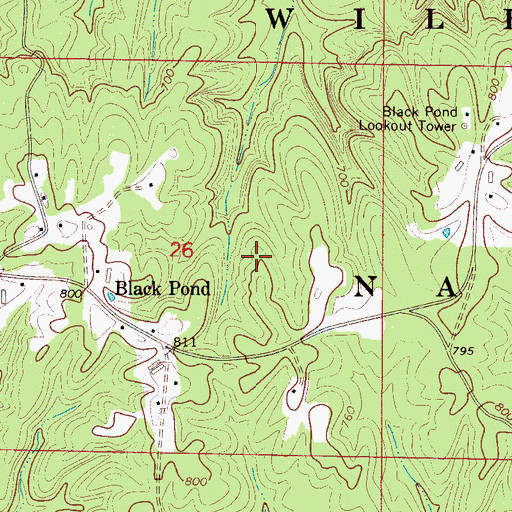 Topographic Map of Indian Gap (historical), AL
