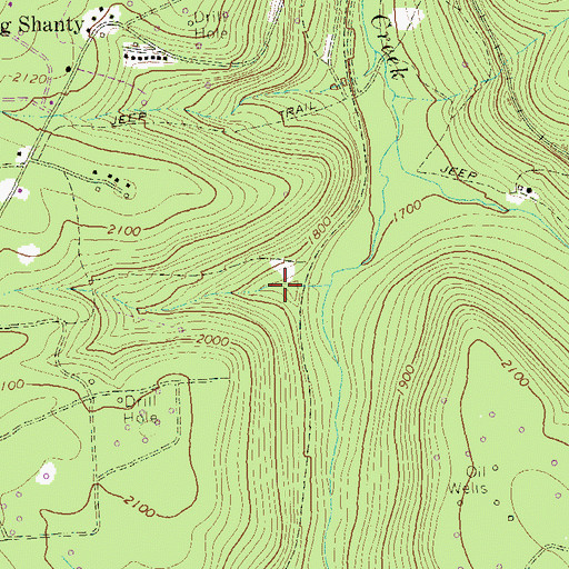 Topographic Map of Arch Bridge, PA