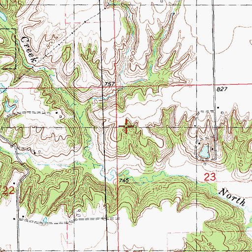 Topographic Map of Knox County Landfill, IL