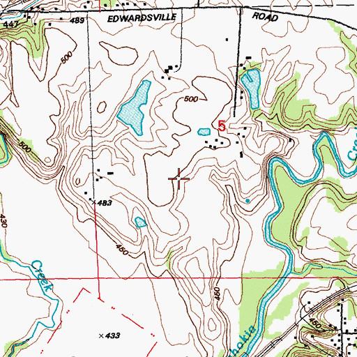 Topographic Map of Roxana Landfill, IL