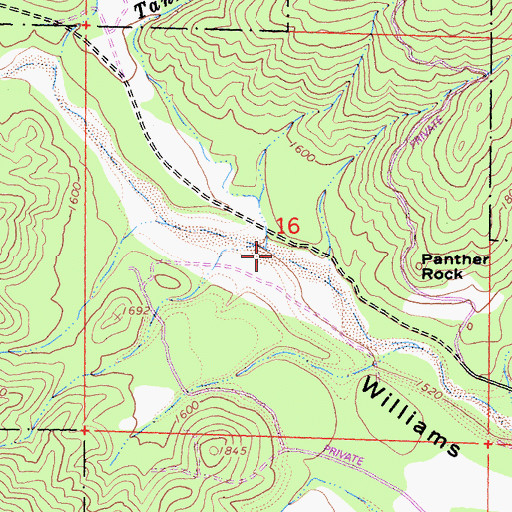Topographic Map of Tank Creek, CA