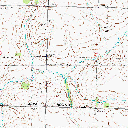 Topographic Map of Oakwood Farm, IL