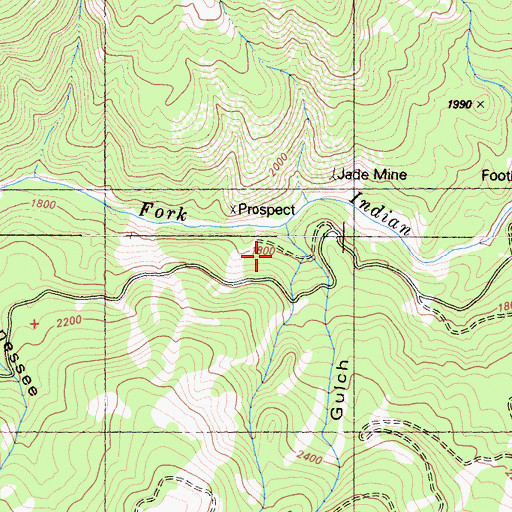 Topographic Map of Tanner Gulch, CA