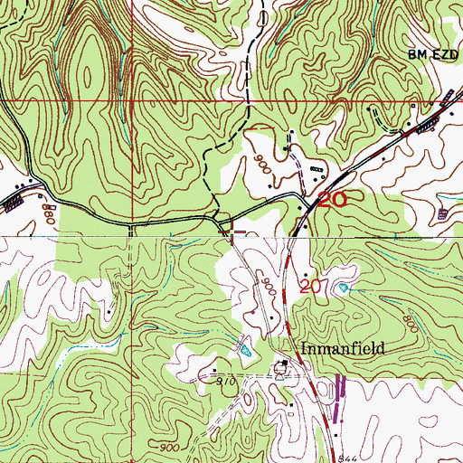 Topographic Map of Looneys Tavern (historical), AL