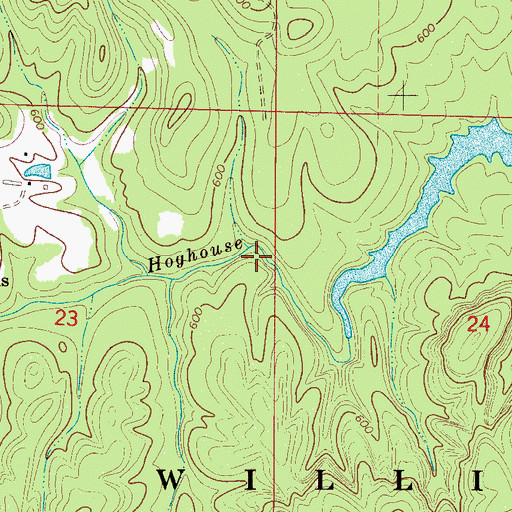 Topographic Map of Lovelady Mill (historical), AL
