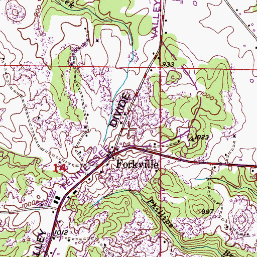 Topographic Map of New London Post Office (historical), AL