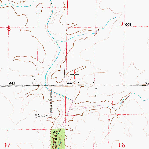 Topographic Map of Aberle Farms, IL