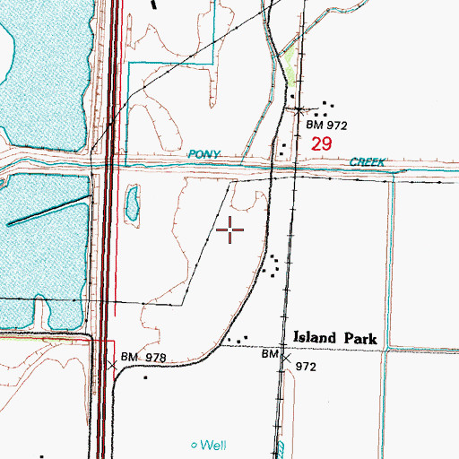 Topographic Map of Carr Lake (historical), IA