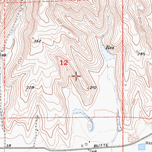 Topographic Map of Morehead Pit, CA