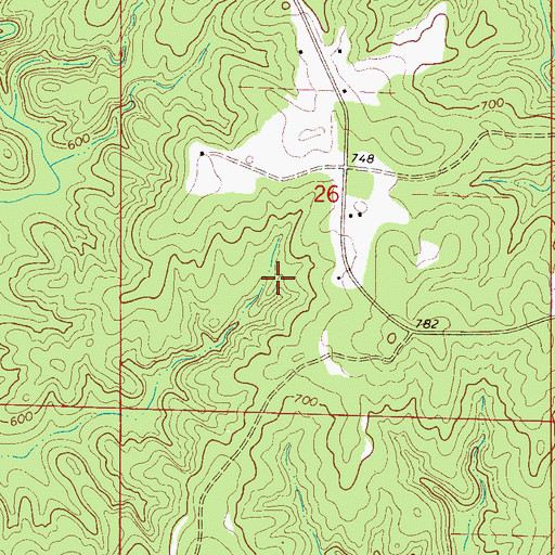 Topographic Map of Rocky Plains, AL