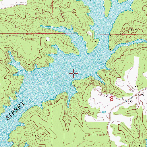 Topographic Map of Sachs Bottoms (historical), AL
