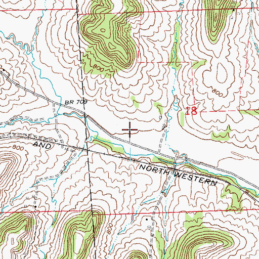 Topographic Map of Golding Post Light, IA