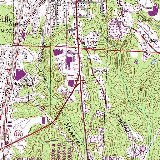 Topographic Map of Thorn Hill Post Office (historical), AL
