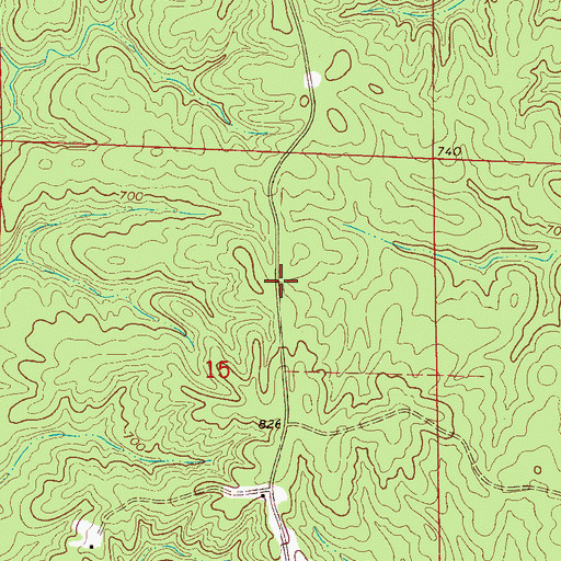 Topographic Map of Tolen Hill (historical), AL