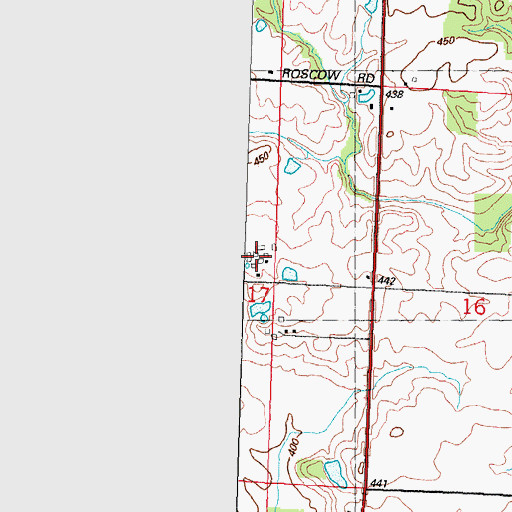 Topographic Map of Escarda Dairy, IL