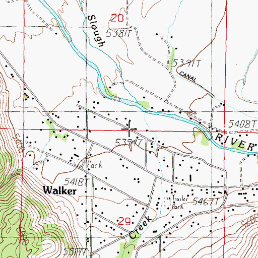 Topographic Map of Taylor Canyon, CA