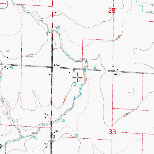 Topographic Map of Fuhler Farms, IL