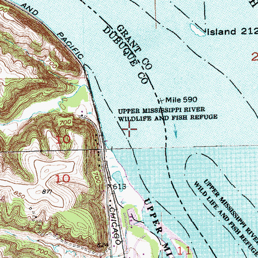 Topographic Map of McKnight Post Light, IA