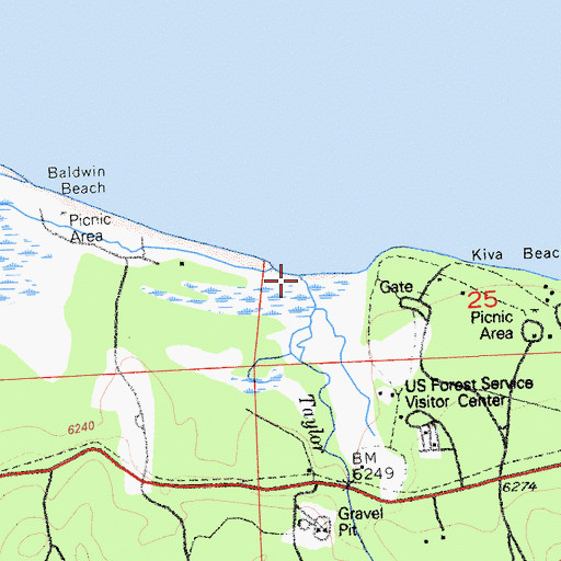 Topographic Map of Taylor Creek, CA