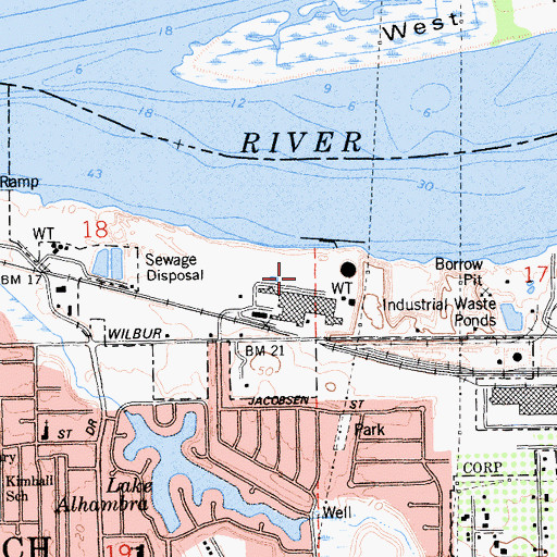 Topographic Map of Morris Sand Pit, CA
