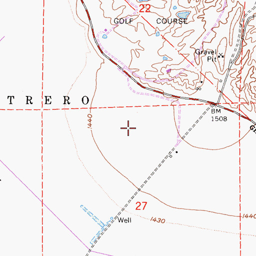 Topographic Map of Motte Pit, CA
