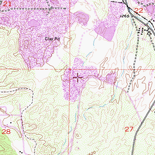 Topographic Map of Mountain Avenue Pit Number 2, CA