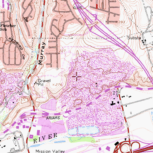 Topographic Map of Murray Canyon Pit, CA