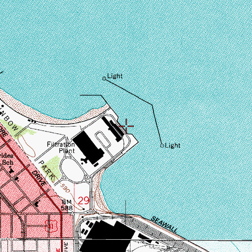 Topographic Map of Clarke Point, IL