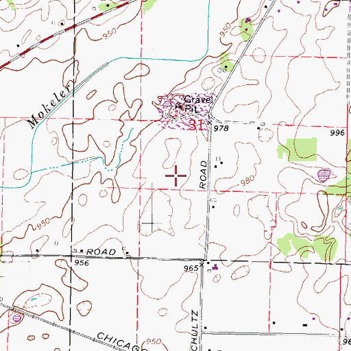 Topographic Map of Wallace Acres Farm, IL