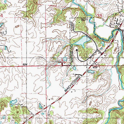 Topographic Map of Schmeltz Stock Farm, IL