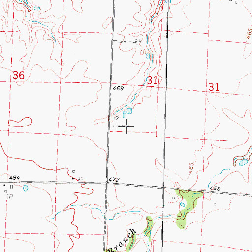 Topographic Map of Unverfehrt Stock Farm, IL