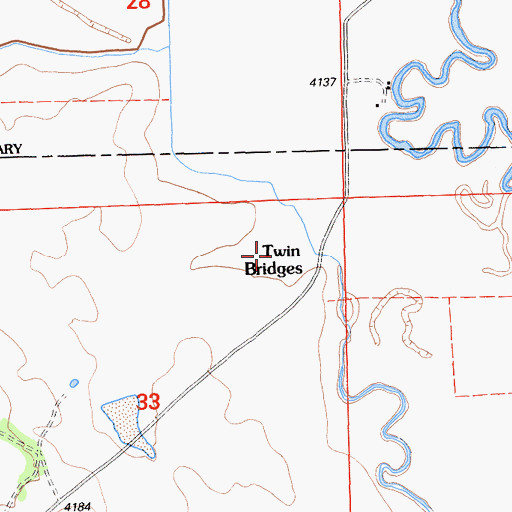 Topographic Map of Taylor Creek, CA