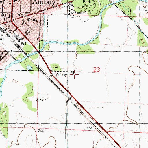 Topographic Map of Kessel Farms, IL