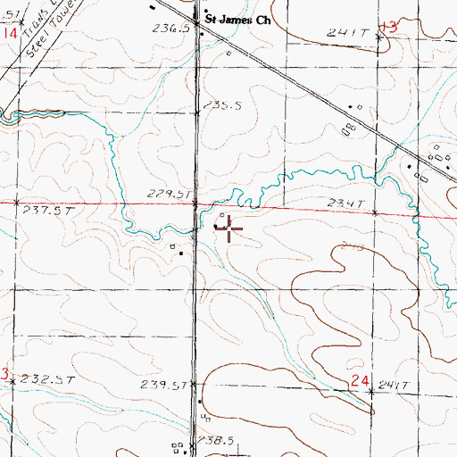 Topographic Map of Red Brick Road Farm, IL