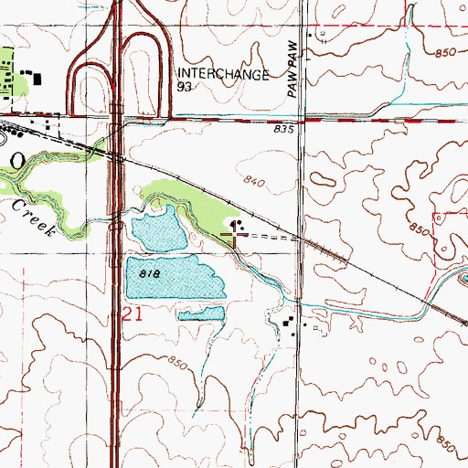 Topographic Map of Journeysend Farm, IL